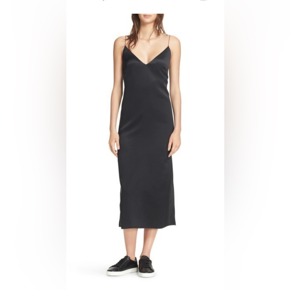 Rag & Bone Black Sheath Maxi Dress Spaghetti Strap